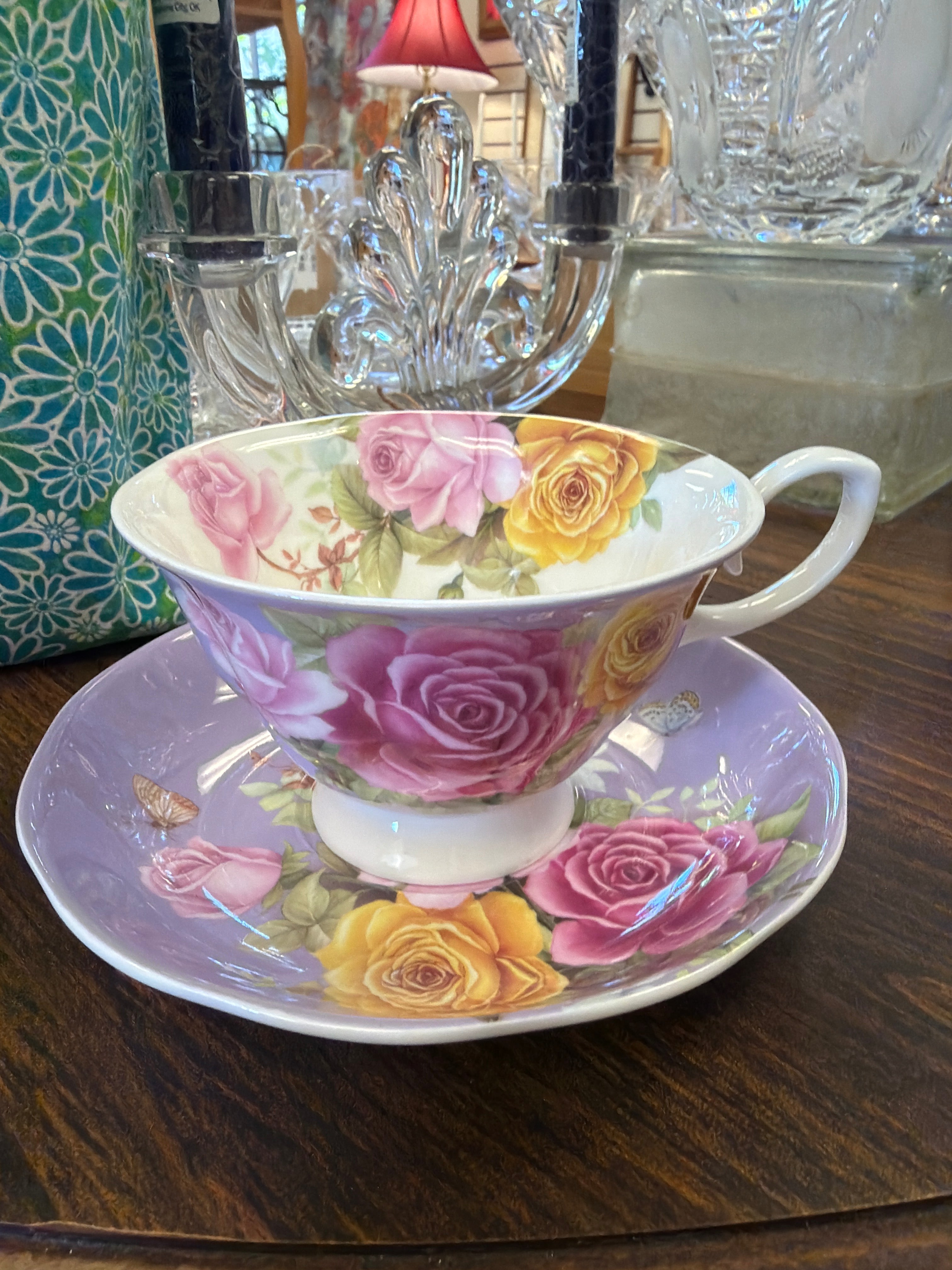 Grace Tea wear Rose Bouquet Purple Collectible