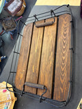 Wood and metal tray