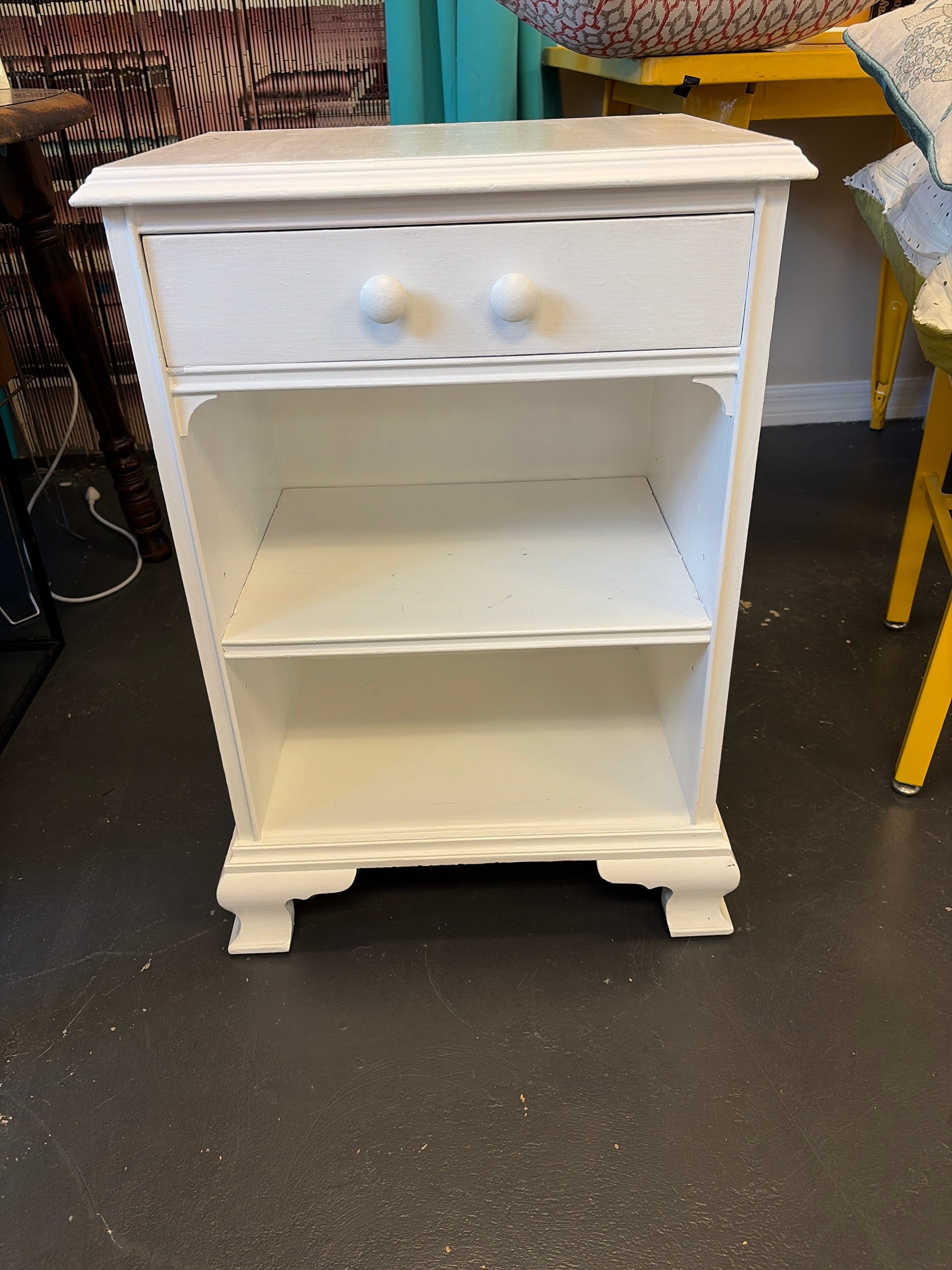 White Wooden Nightstand