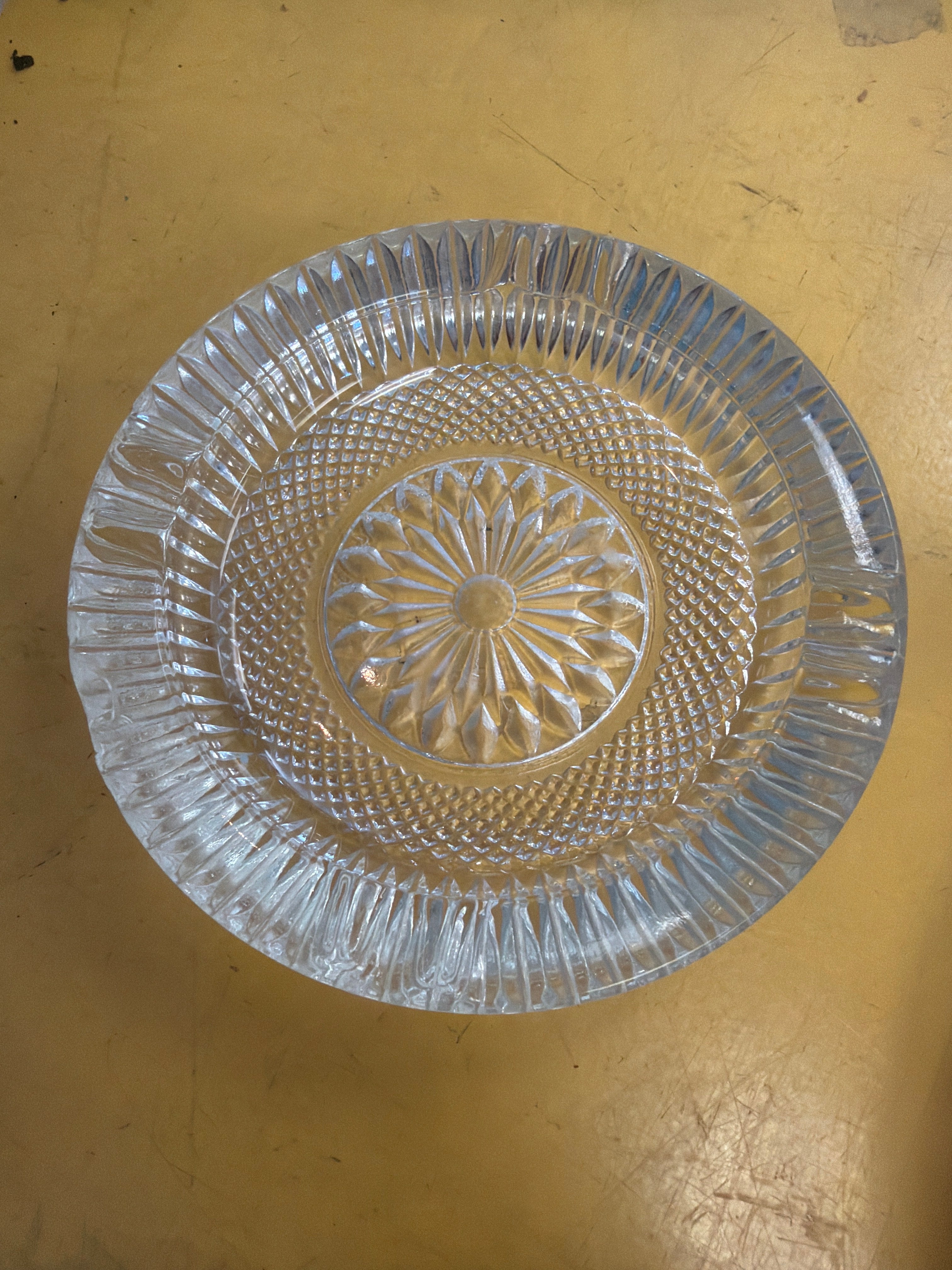 Vintage pressed glass ashtray