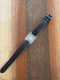 Swarovski black leather band crystal bracelet