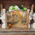 Provincial Halloween Street Framed Art
