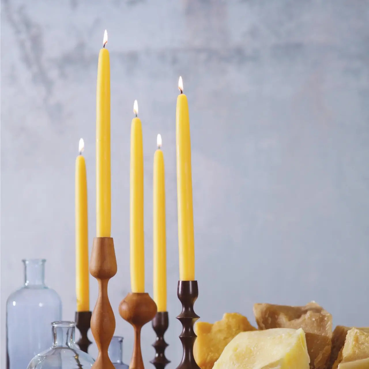 Taper Candles – 100% Pure Beeswax – Hand-Dipped: Pumpkin / Standard (12" x 7/8")