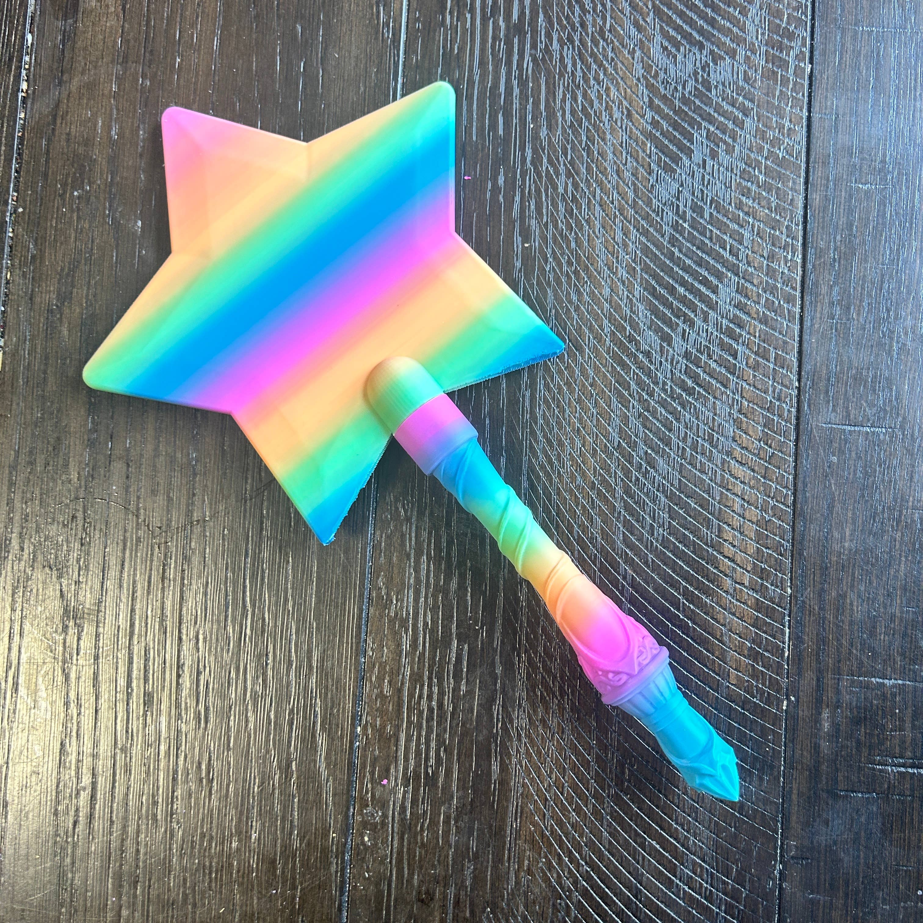 Tap to Pay Magic Star Wand - 3D Printed Credit Card Holder: Rainbow