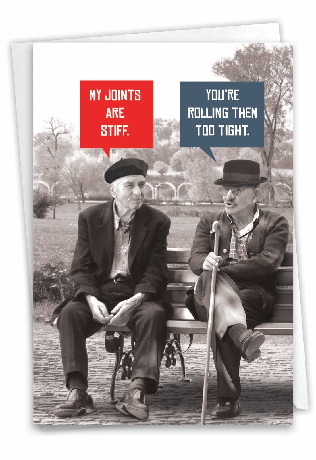Birthday Card -  Unlit Men Stiff Joints