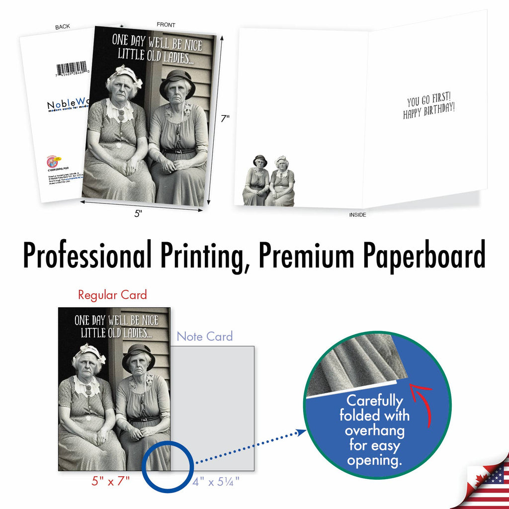Birthday Greeting Card - Nice Old Ladies