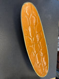 Ceramic orange and gold tray