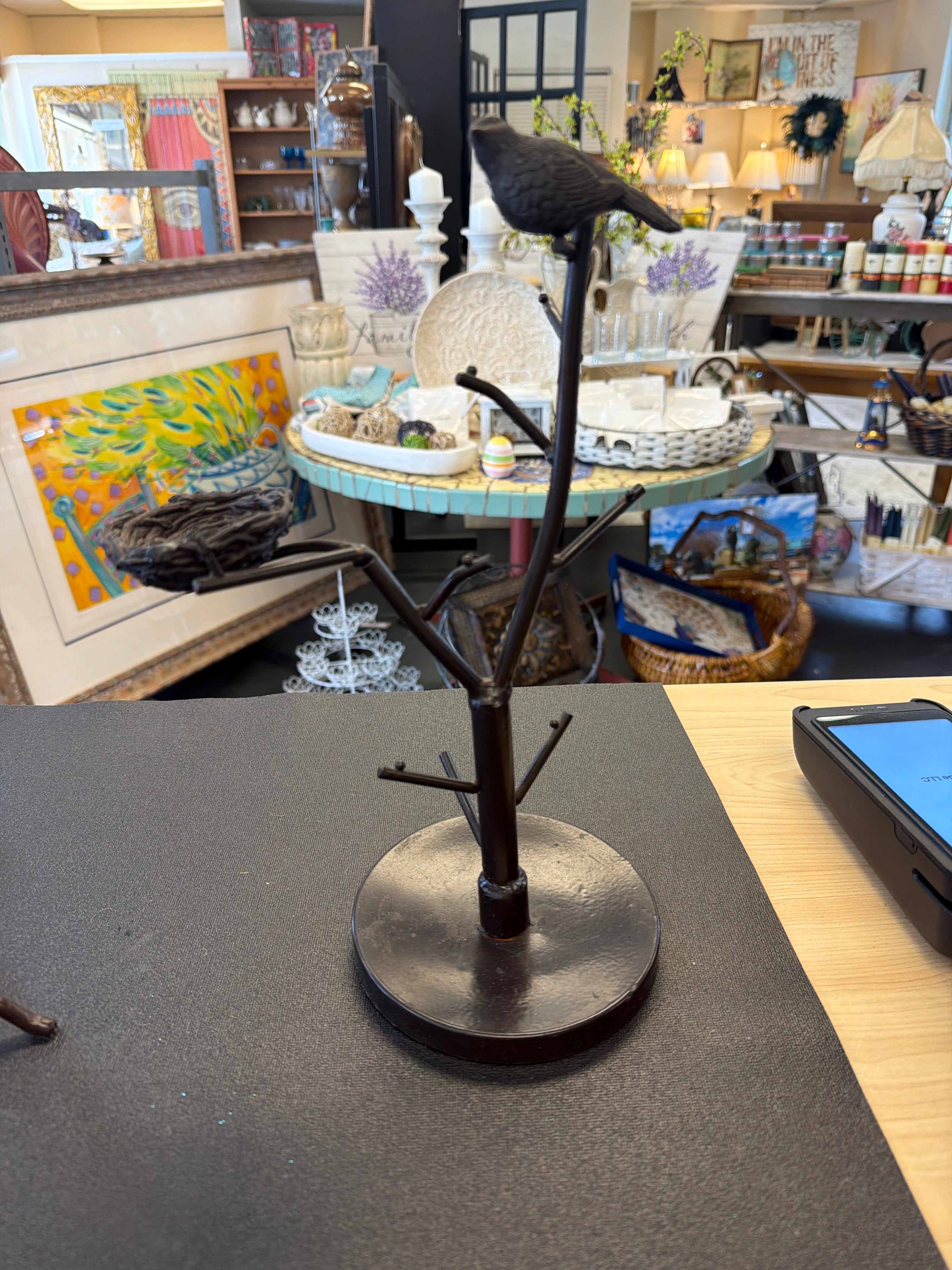 Bird and nest trinket holder
