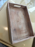 Washed wood serving tray