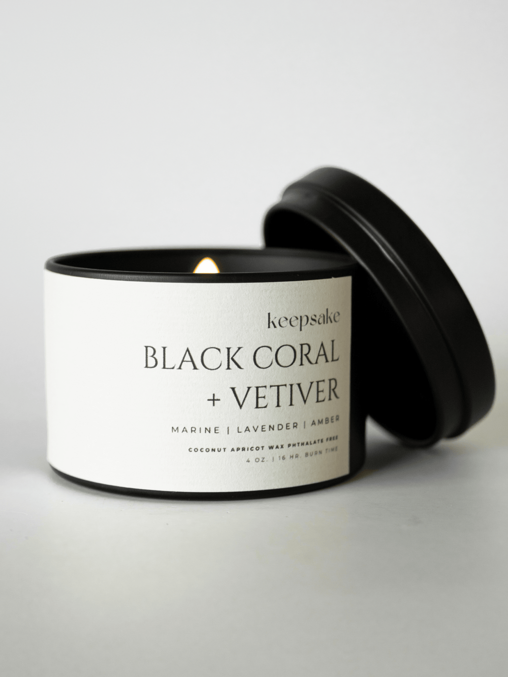 4 oz. Travel Candle - Black Coral + Vetiver