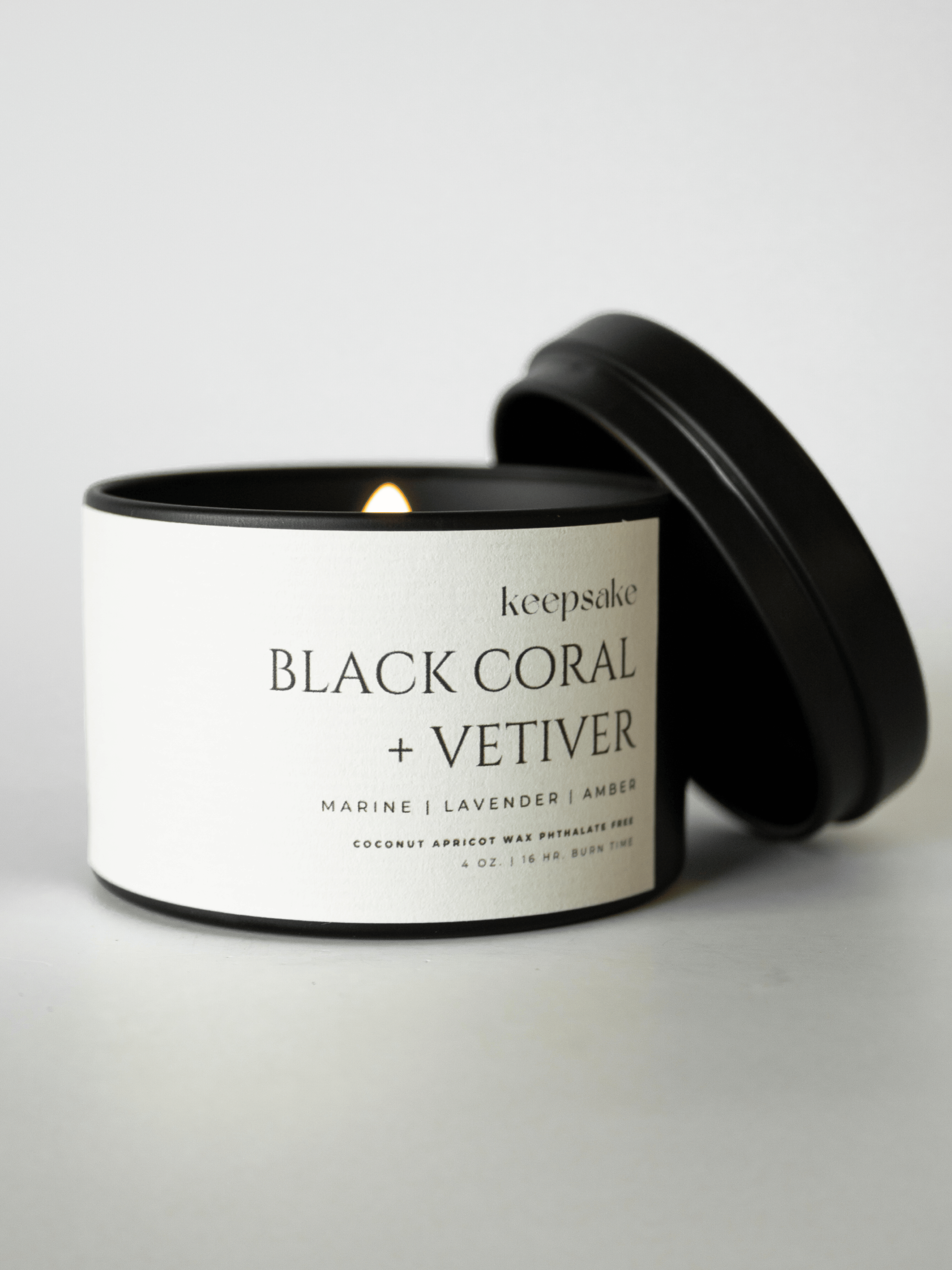 4 oz. Travel Candle - Black Coral + Vetiver