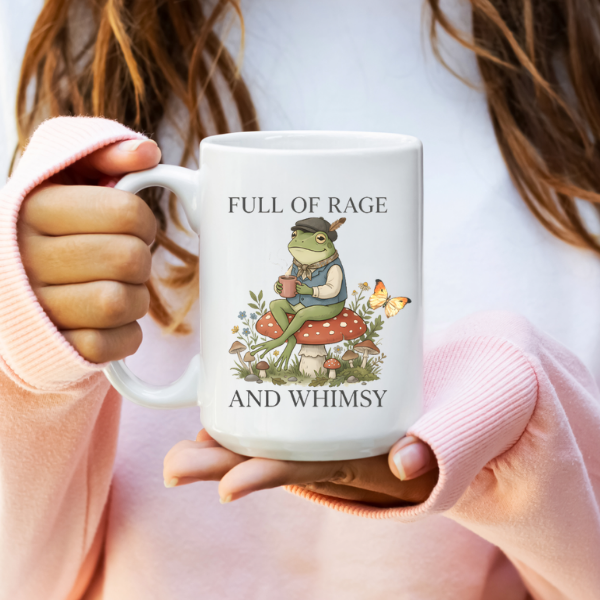 Full of Rage Frog, Ceramic Coffee Mug - Dishwasher Safe: 11oz
