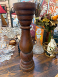 Large wooden candle holder