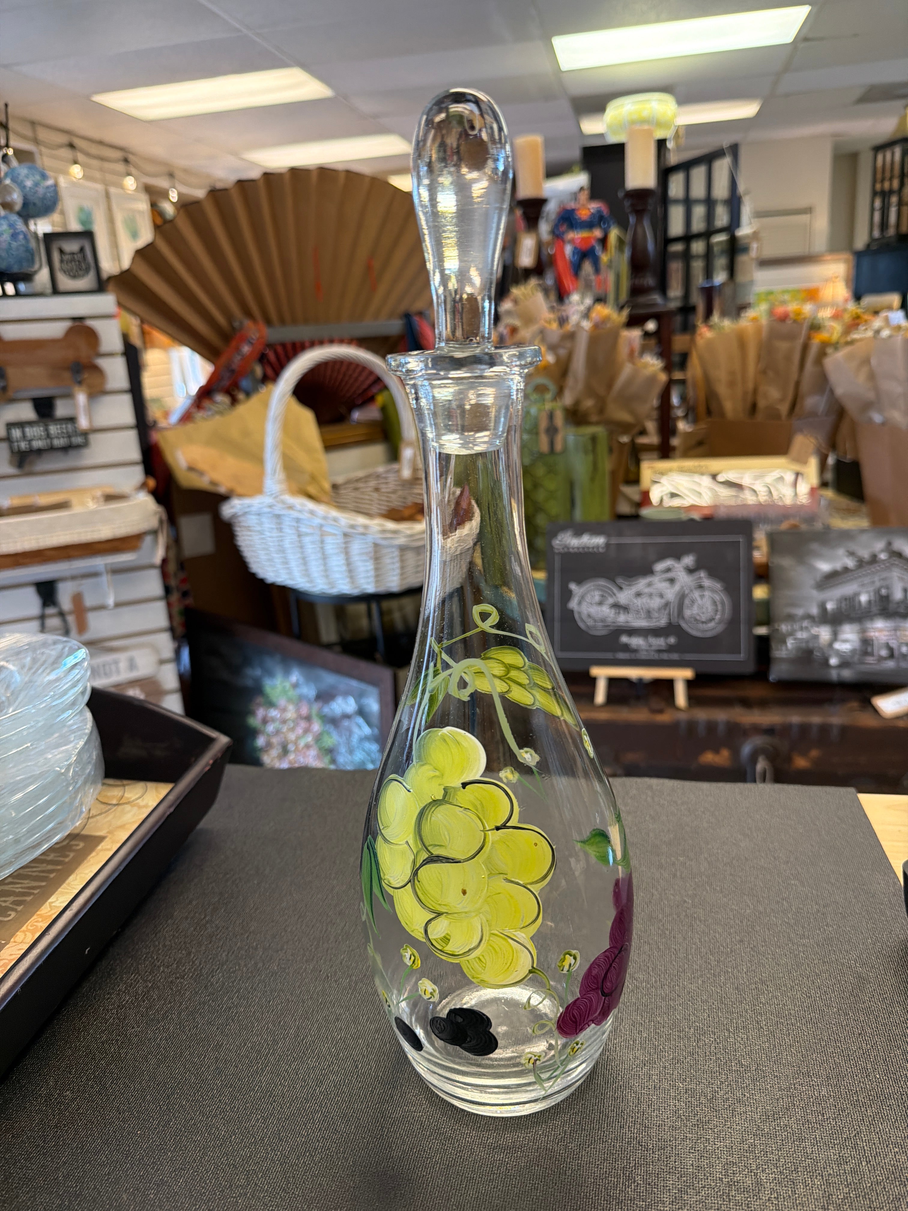 Vintage Hand Painted Decanter