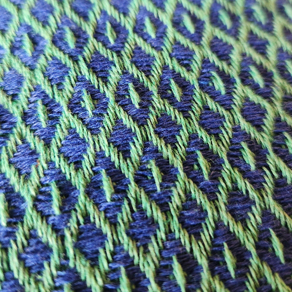 Spring Turkish Blanket - Blue/Green Dots