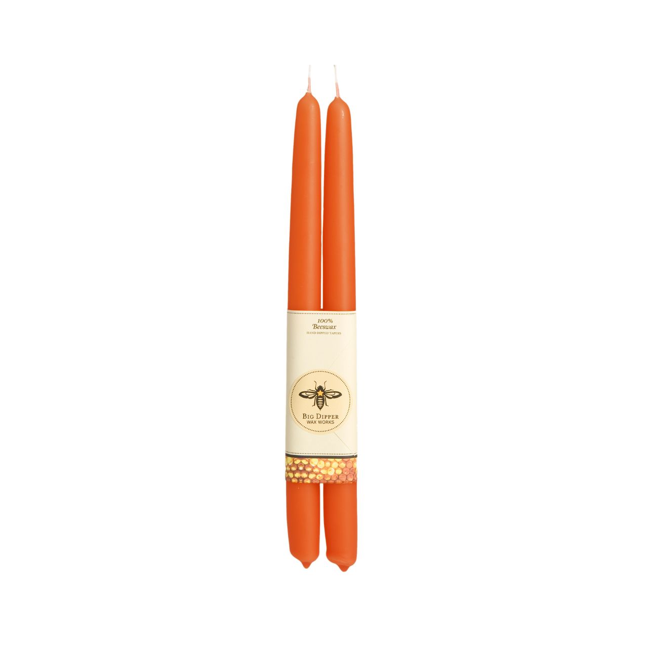 Taper Candles – 100% Pure Beeswax – Hand-Dipped: Natural / Standard (12" x 7/8")