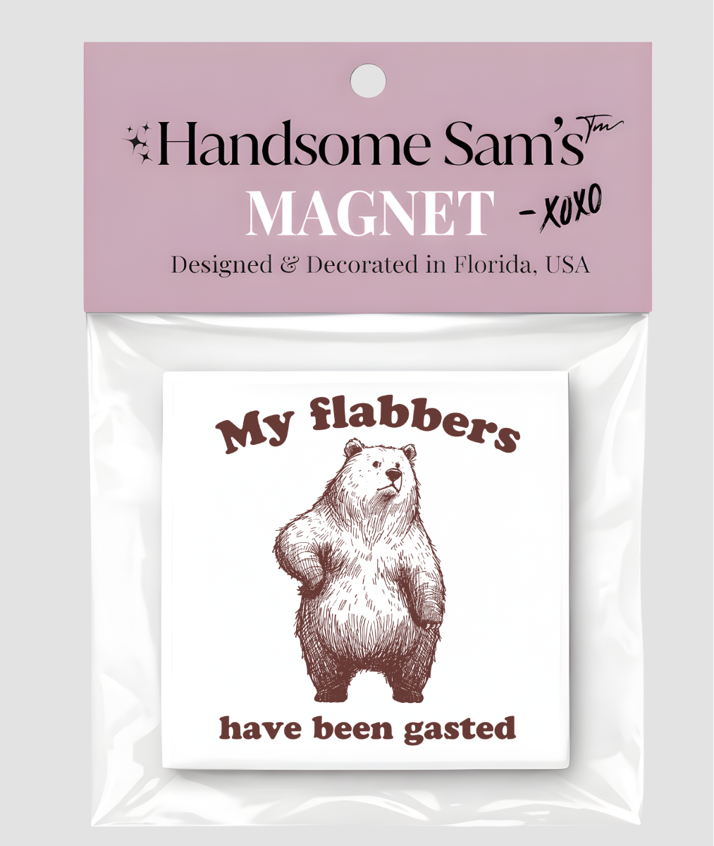 Big Bear Flabbers Gasted Metal 3 x 3 Magnet