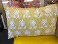 Yellow and white pillow