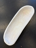 White-washed wood dough bowl