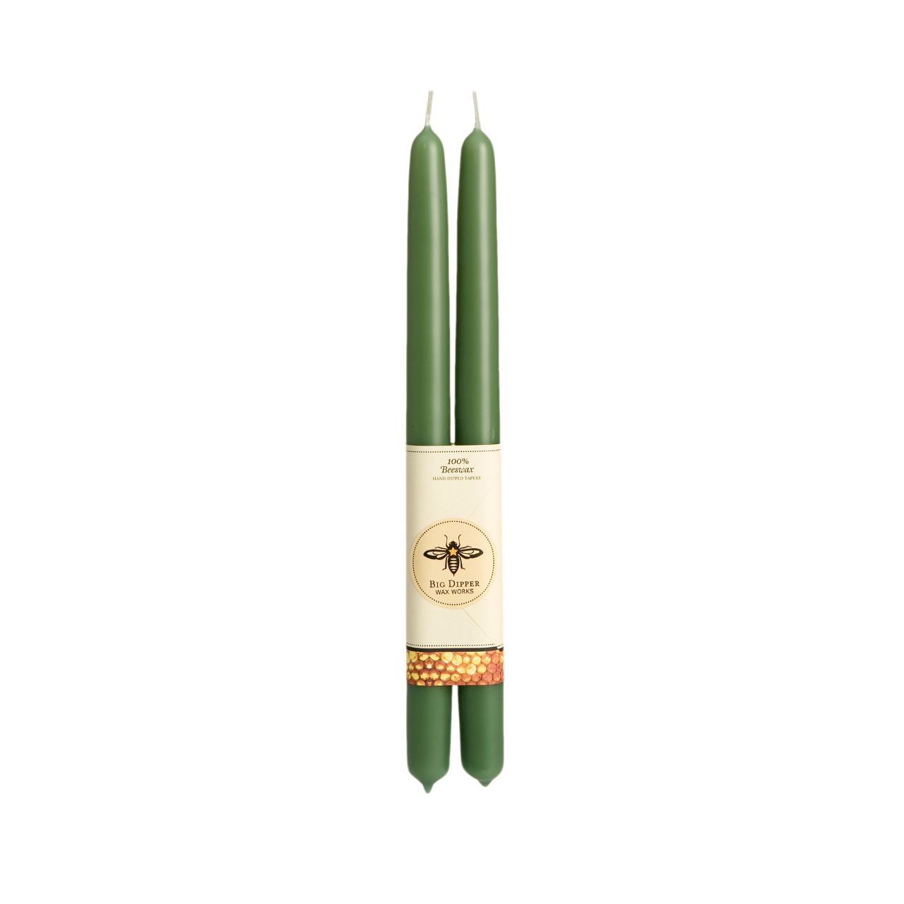 Taper Candles – 100% Pure Beeswax – Hand-Dipped: Natural / Standard (12" x 7/8")