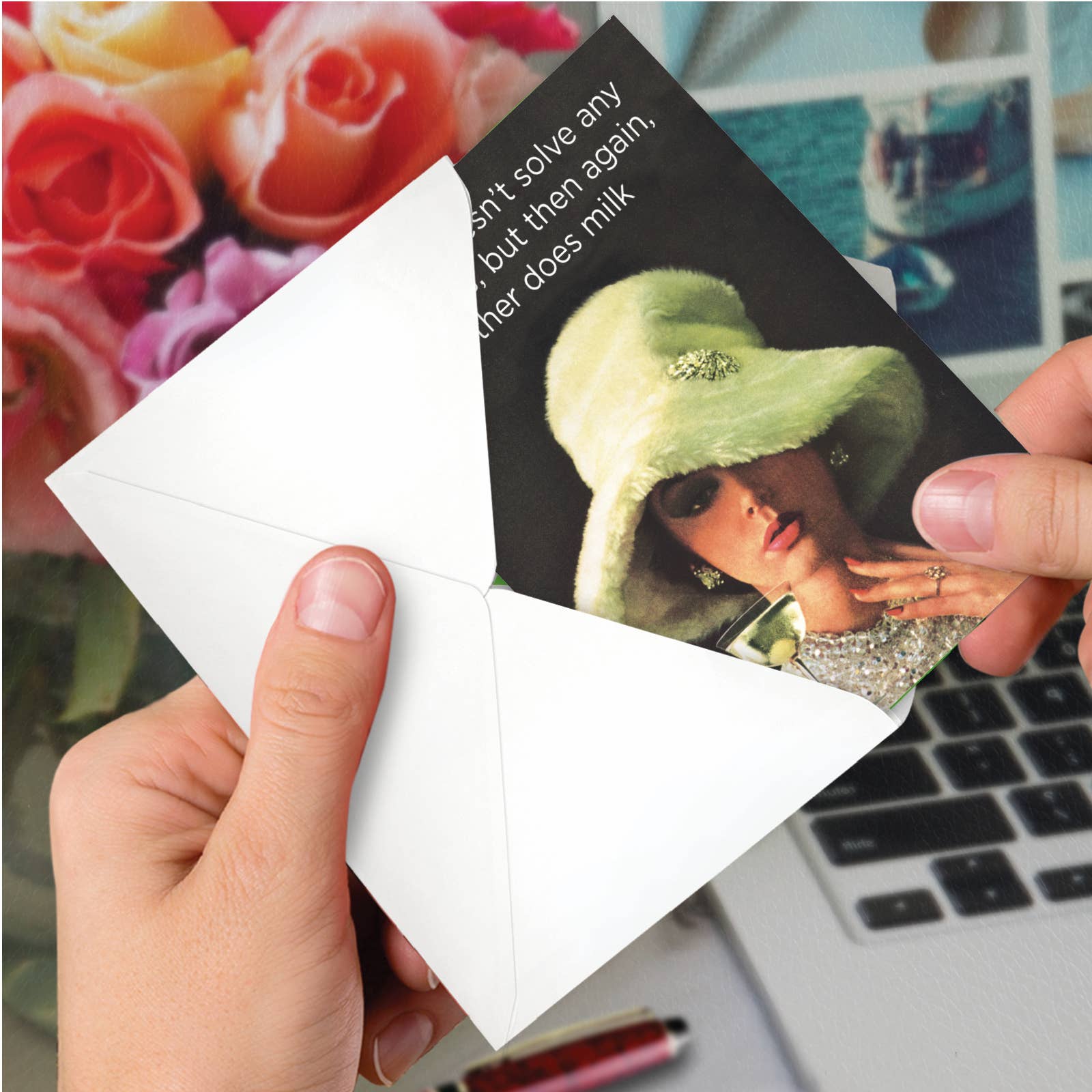 Birthday Greeting Card - Milk and Alcohol