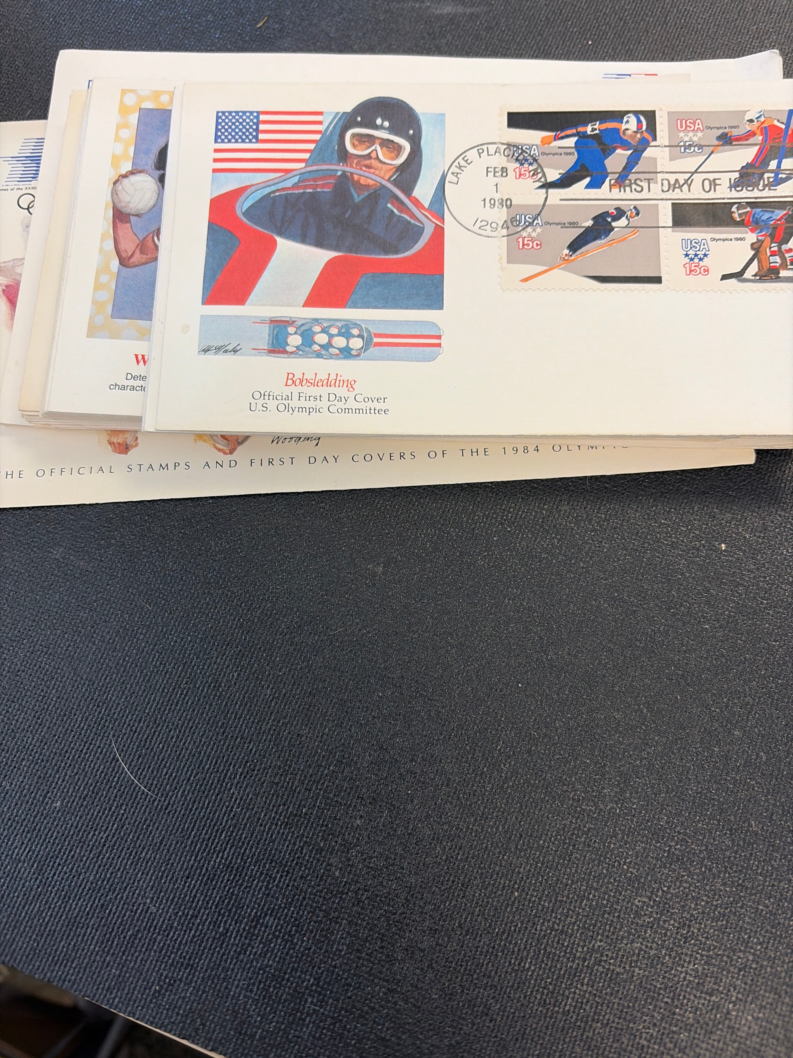 Olympics and sports first edition stamps, and envelopes