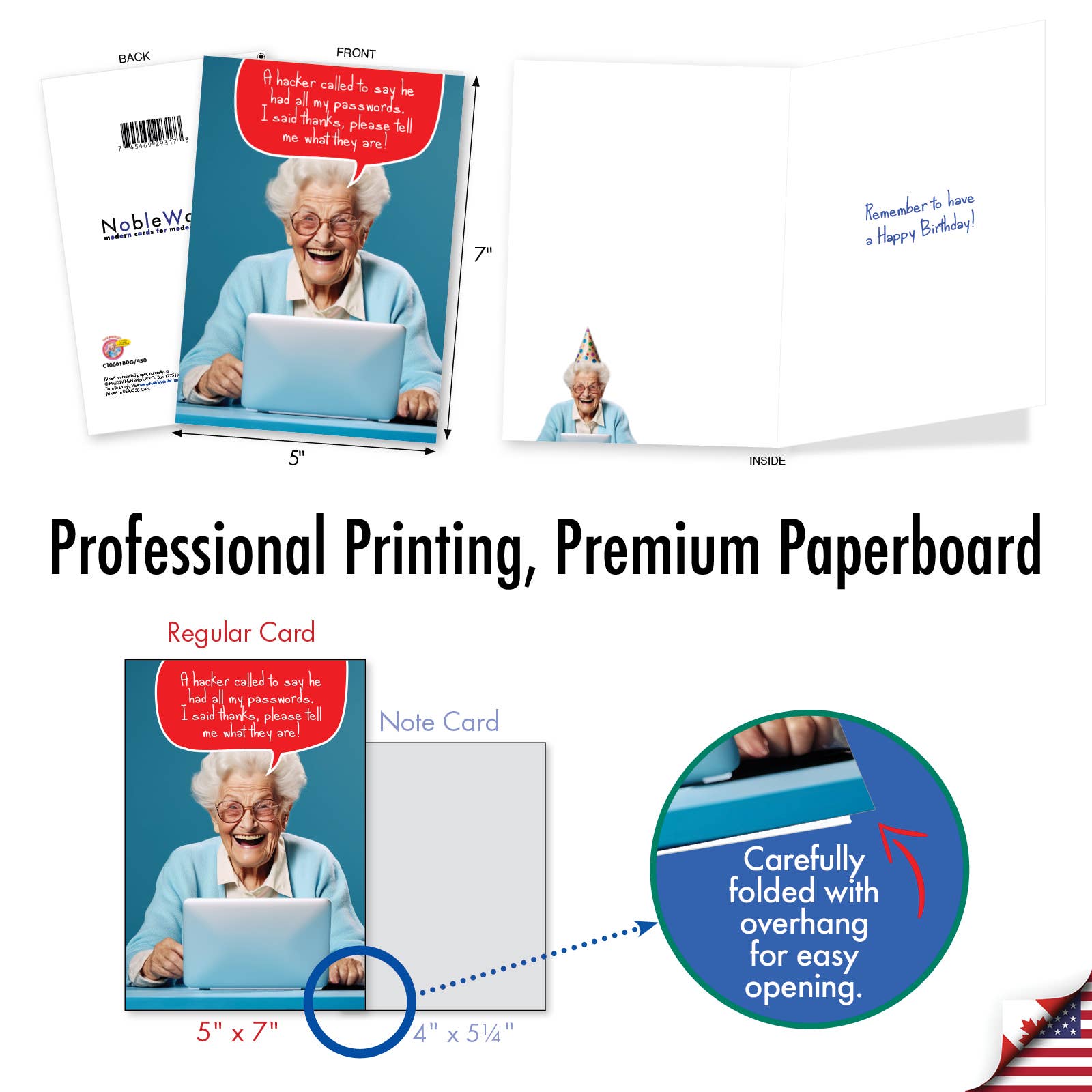 1 Funny Birthday Greeting Card - Hacker - NobleWorks