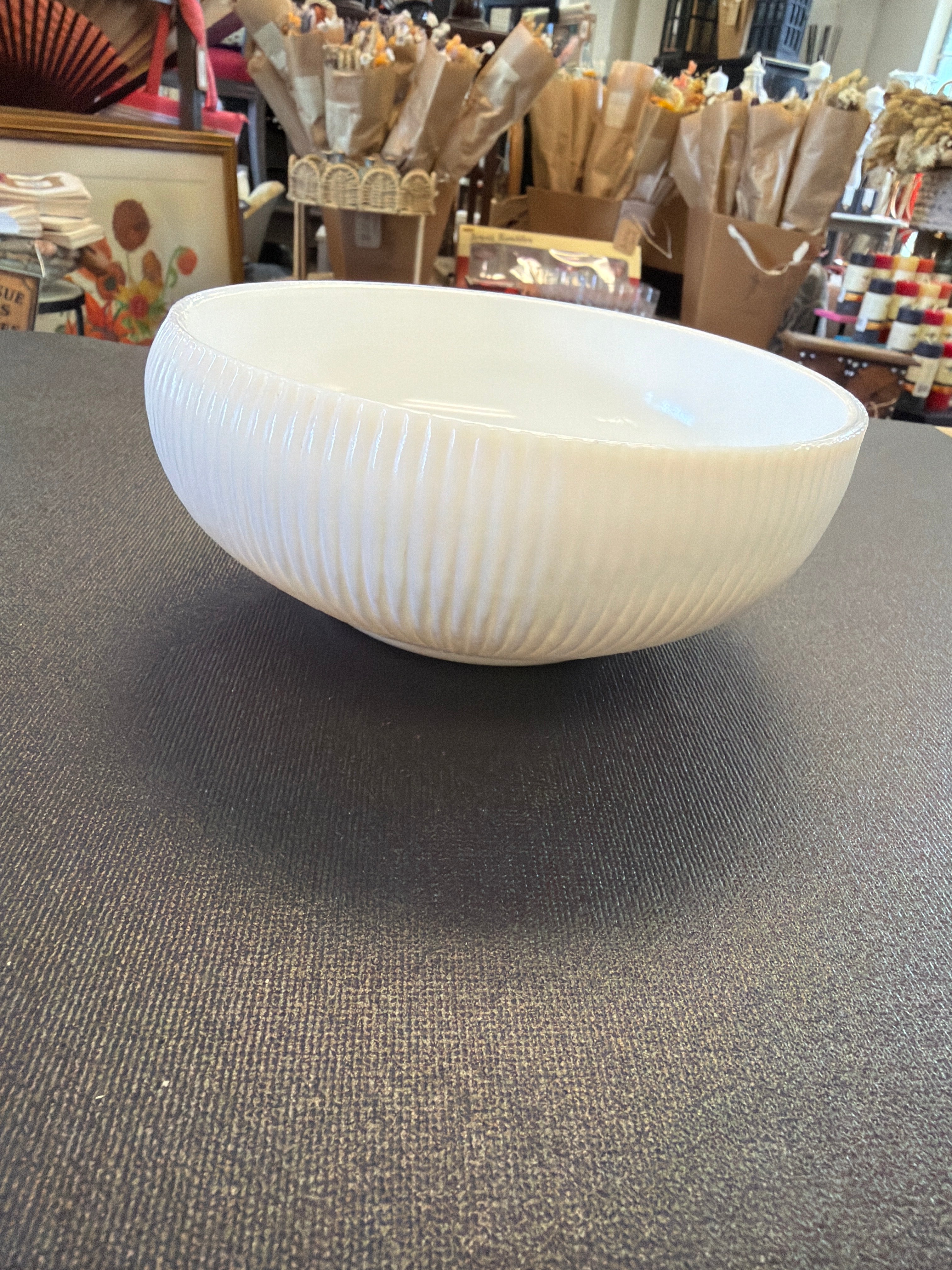 Vintage E.O. Brody Co. milk glass bowl