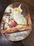 1995 oval porcelain collector plate titled "Behüteter Heimweg"
