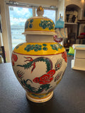 Japanese Toyuchina Ware porcelain ginger jar