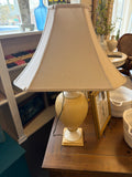 Creme and ivory table lamp