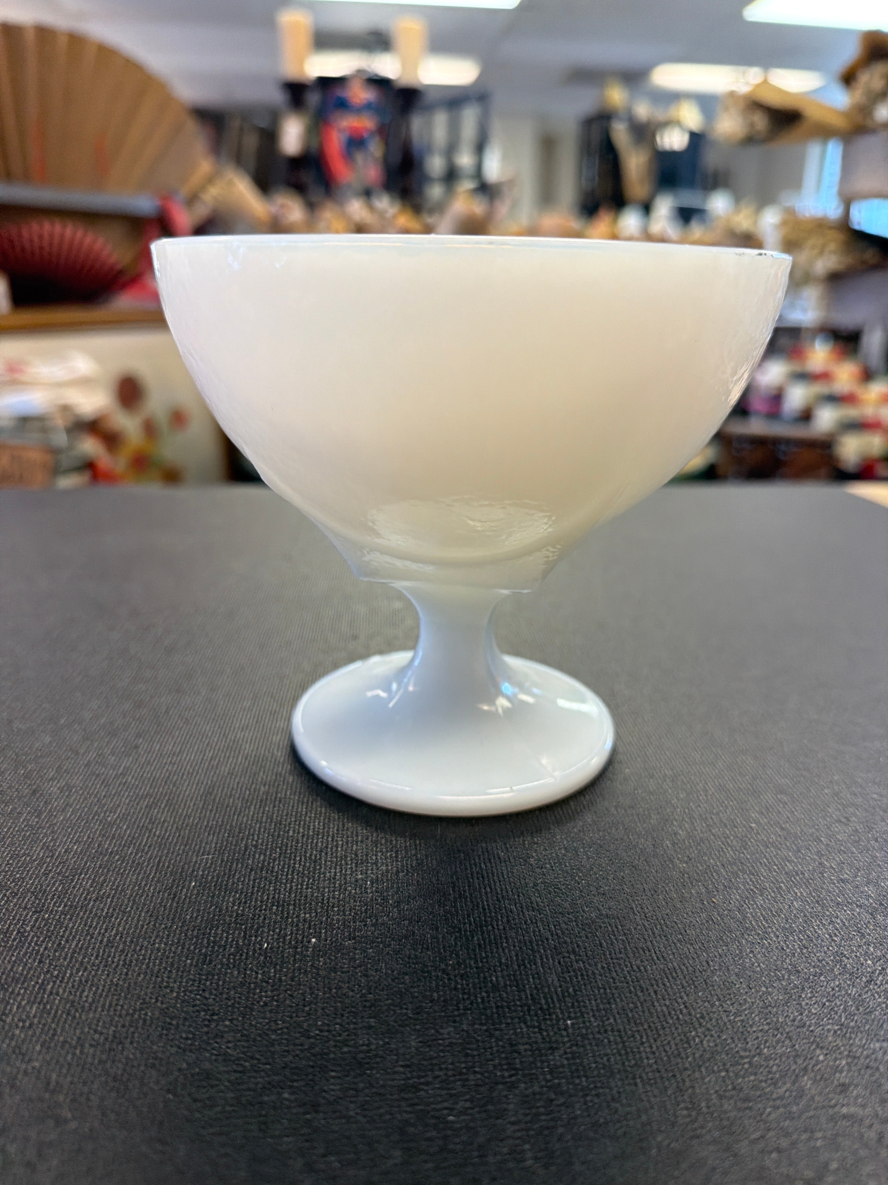 Milk glass pedestal bowl