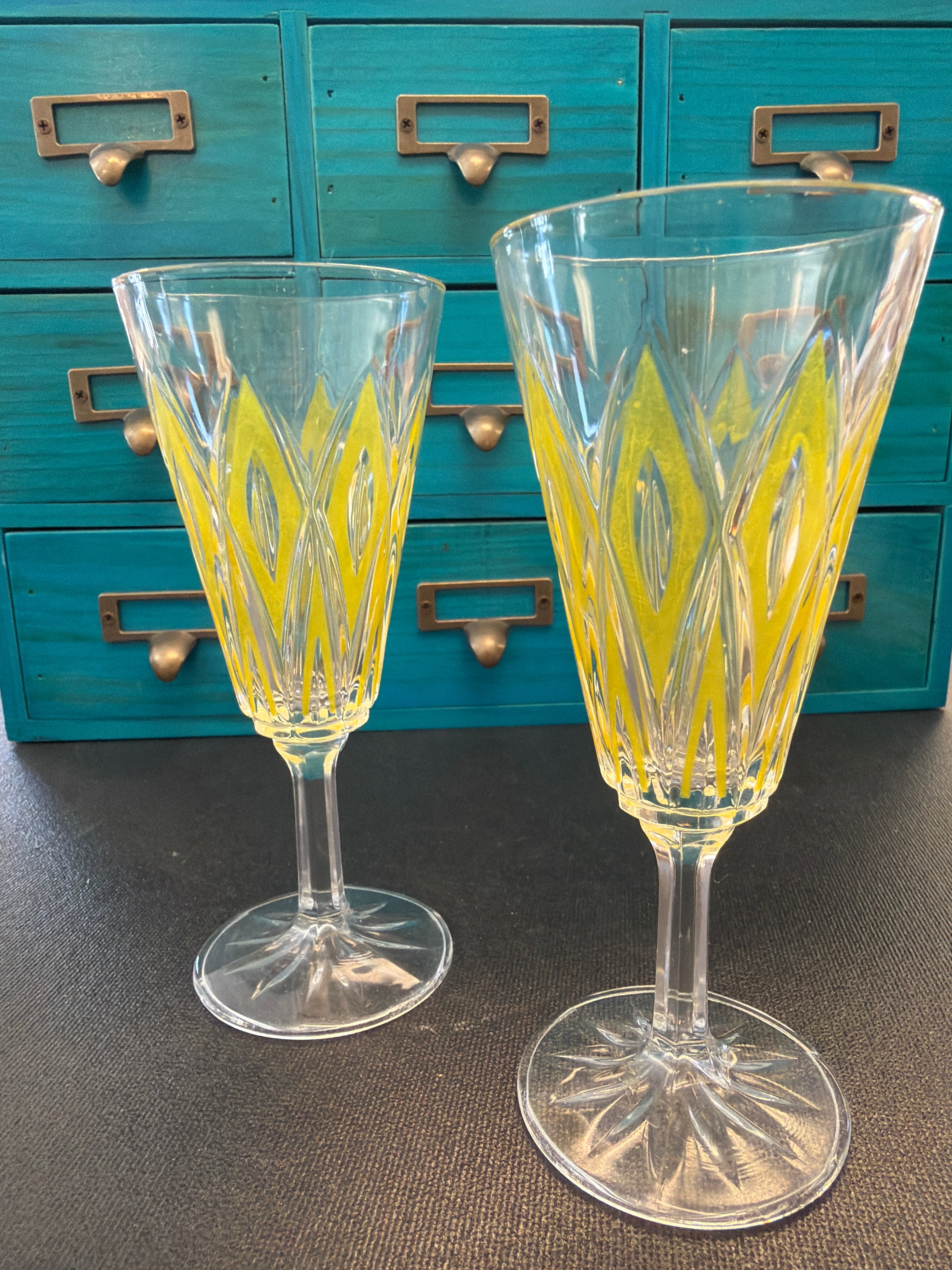 Vintage Reims Champagne Glasses