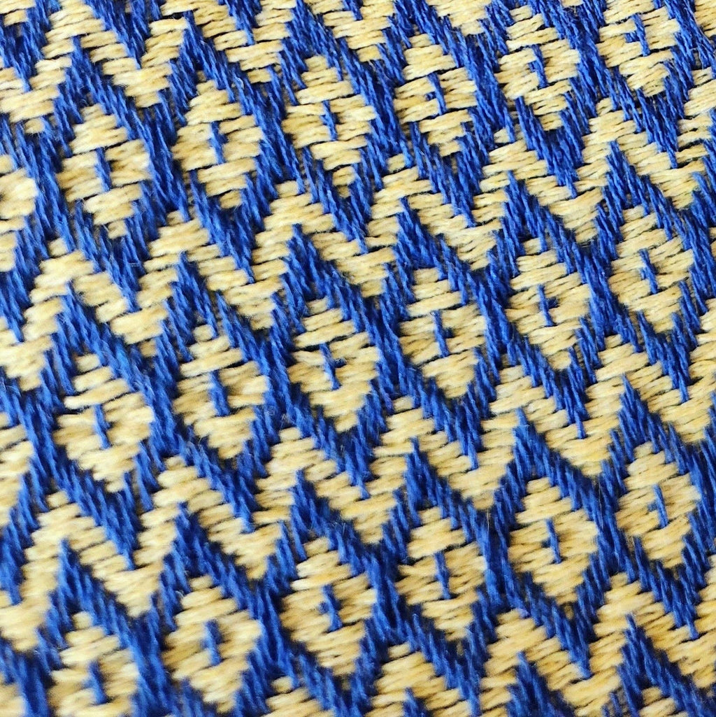 Spring Turkish Blanket - Blue/Yellow Dots