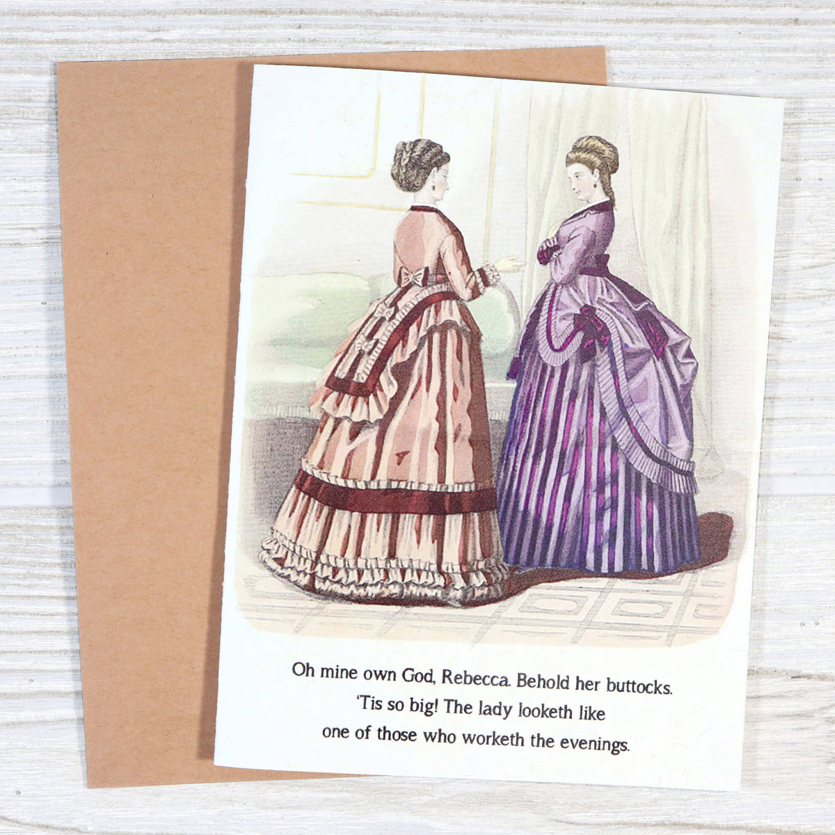 Oh My God, Rebecca. Behold Her Buttocks - Victorian Card