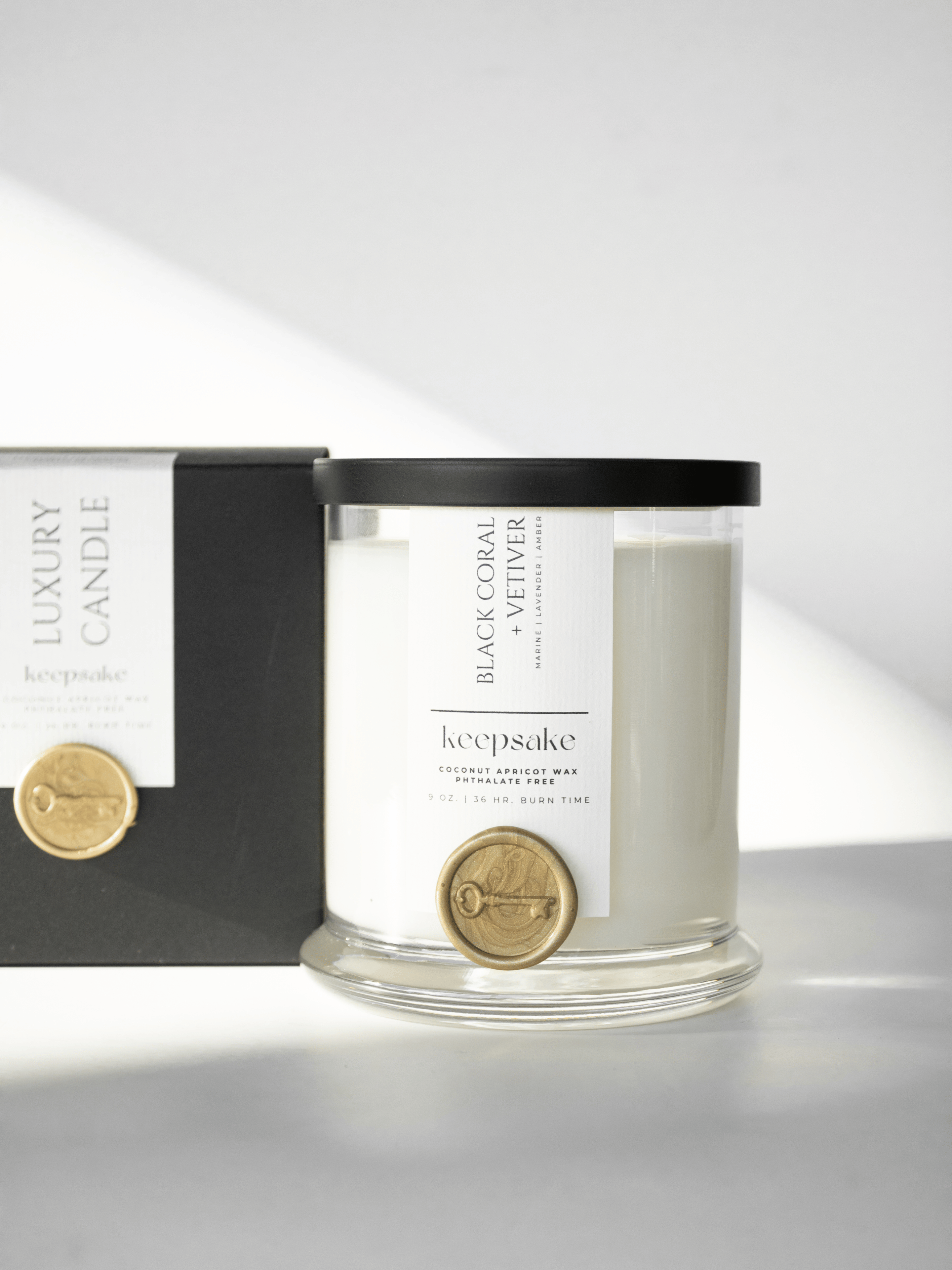 9 oz. Luxury Candle - Black Coral + Vetiver