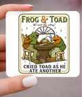 Frog & Toad Funny Metal 3 x 3 Magnet