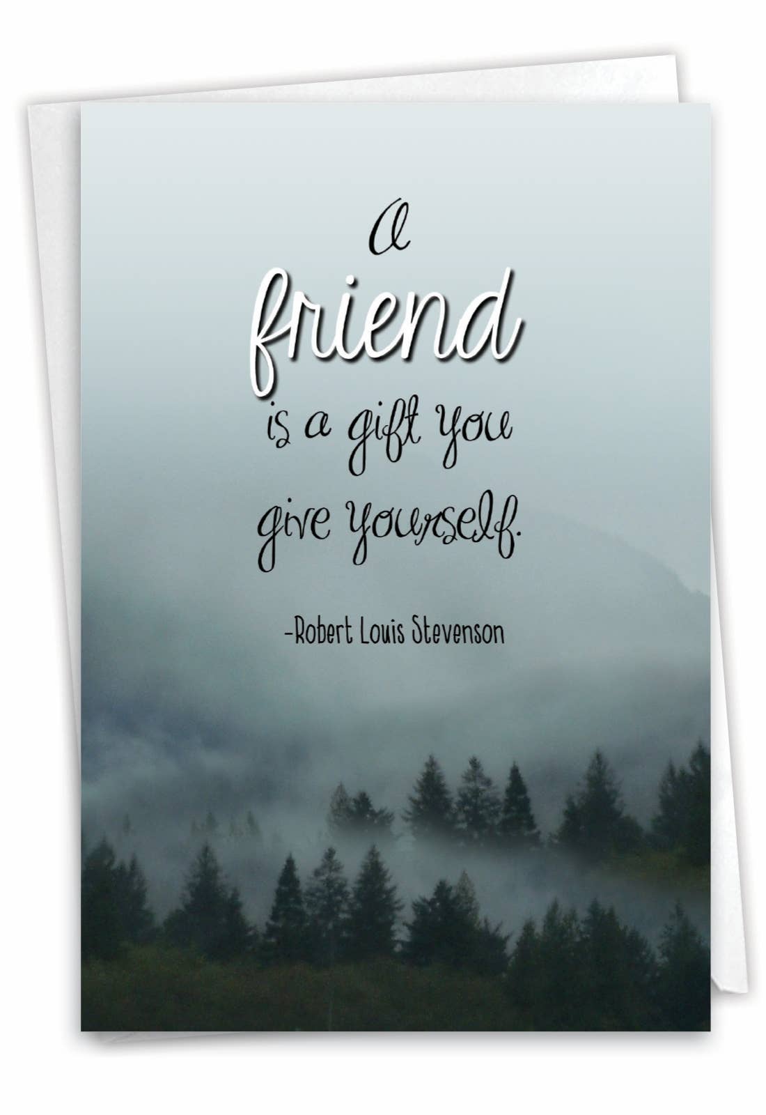 (1 Card) Friendly Words Gift - Friendship Greeting Card