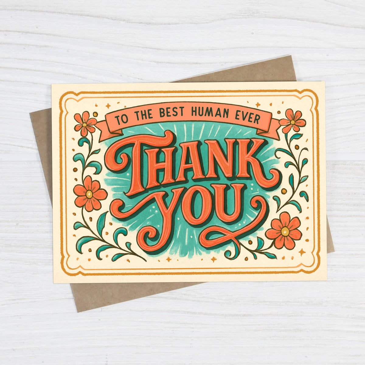 Best Human Ever Thank You  – Sweet Thank You Card