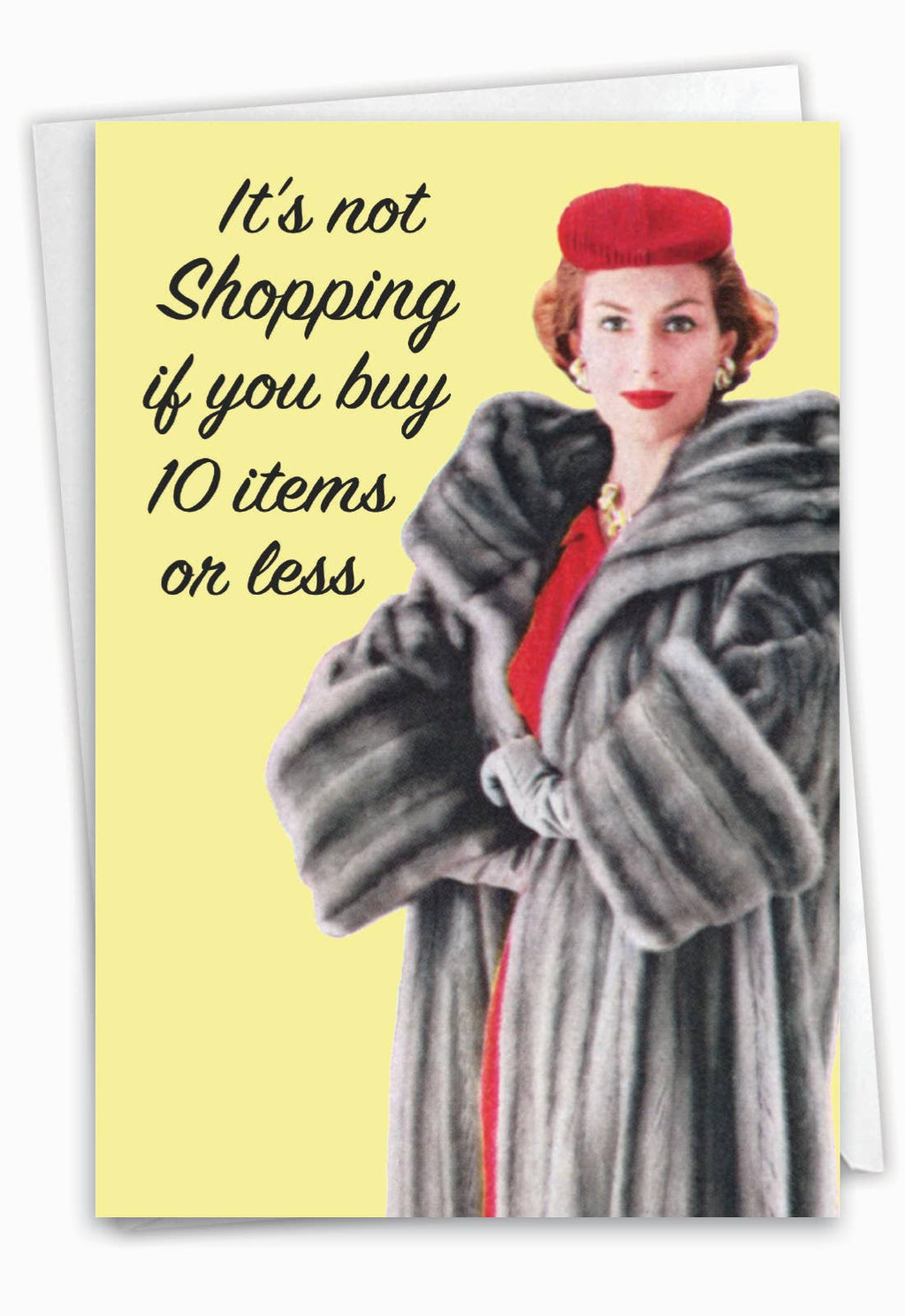 (1 Card) 10 Items or Less - Funny Birthday Greeting Card