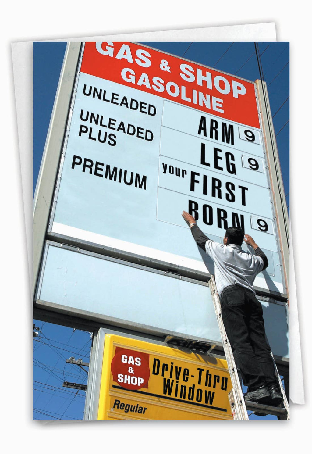 Arm Leg Firstborn - Funny Birthday Greeting Card