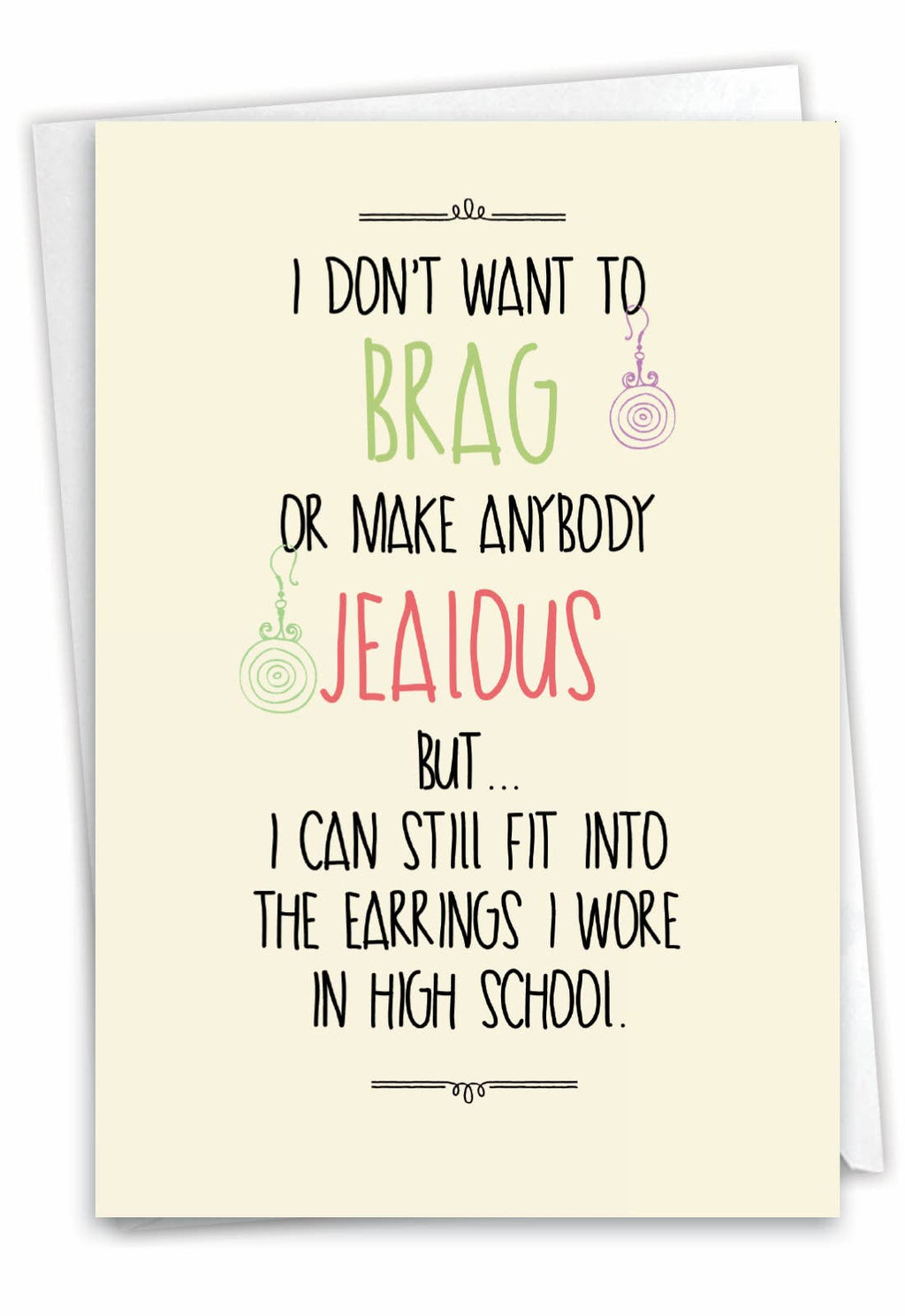 Birthday Card - High School Earrings