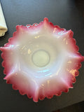 Victorian art glass bride's bowl (antique)