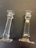 Pair of Vintage Villeroy and Boch Crystal Candle Holders 7.5