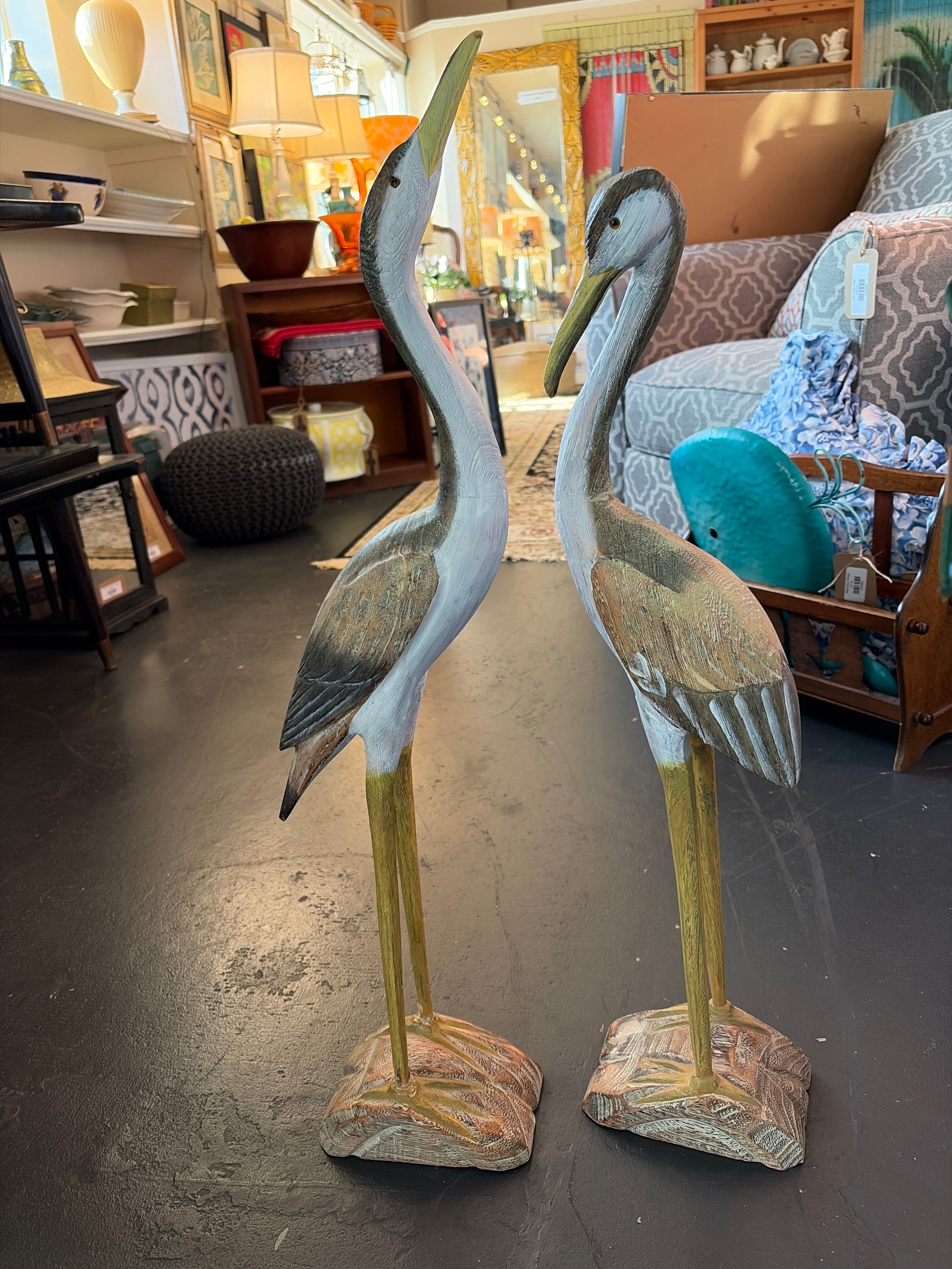 Reeds Wood Cranes - Set of 2