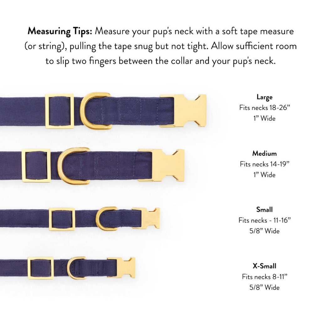 Harvest Gingham Dog Collar: XS - 8-11”