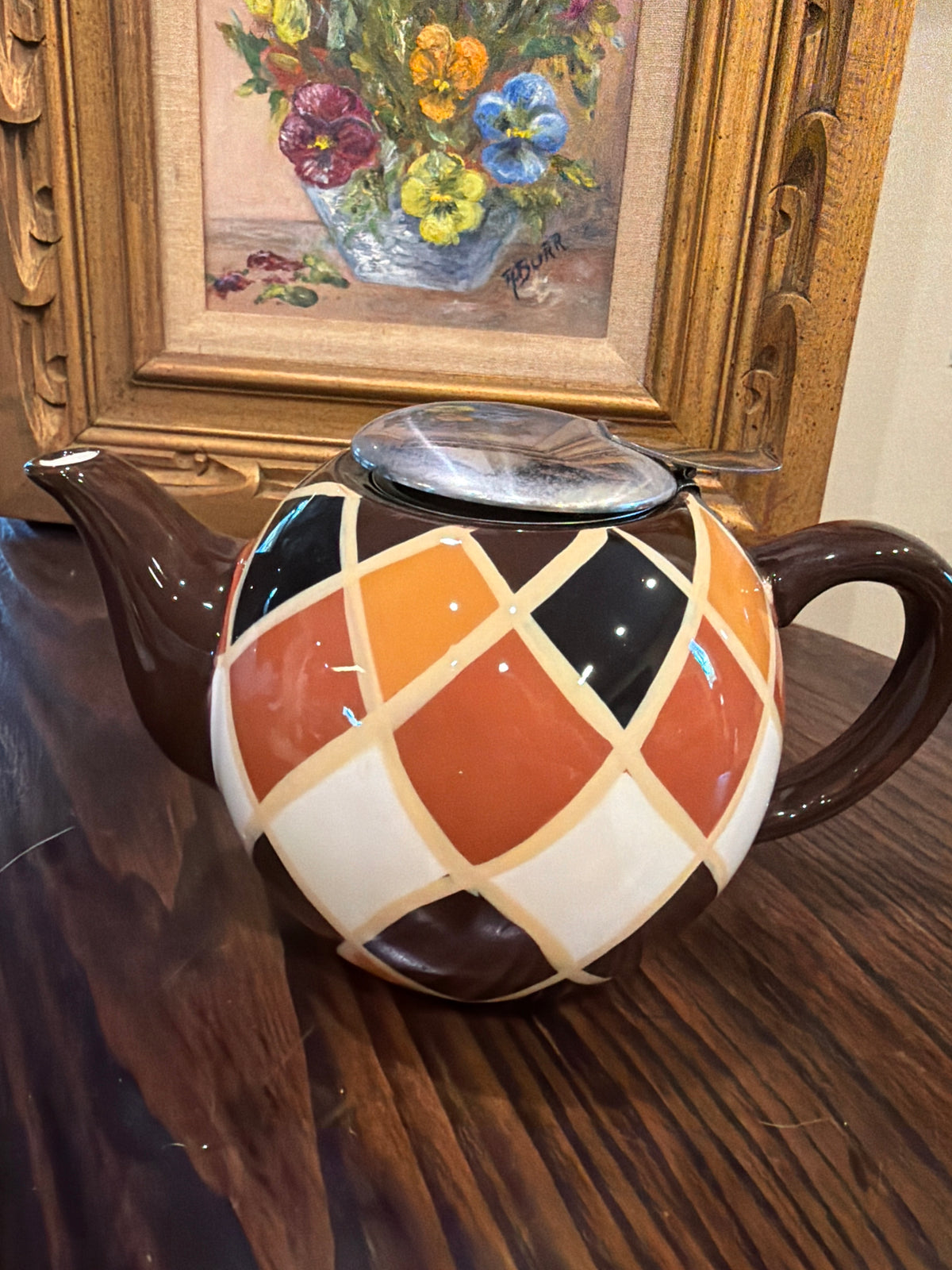 Harlequin Diamond Teapot