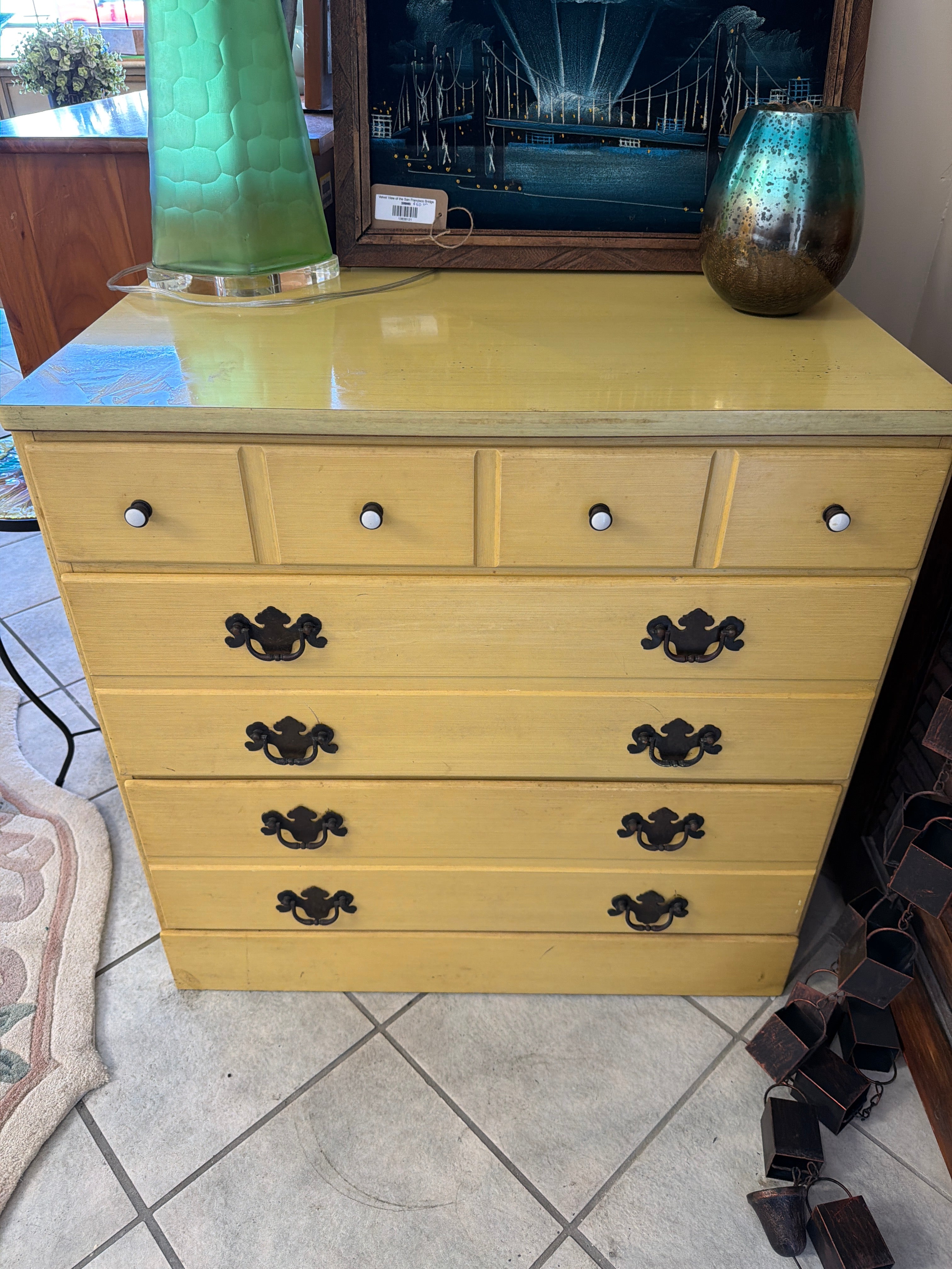 Ethan Allen yellow dresser
