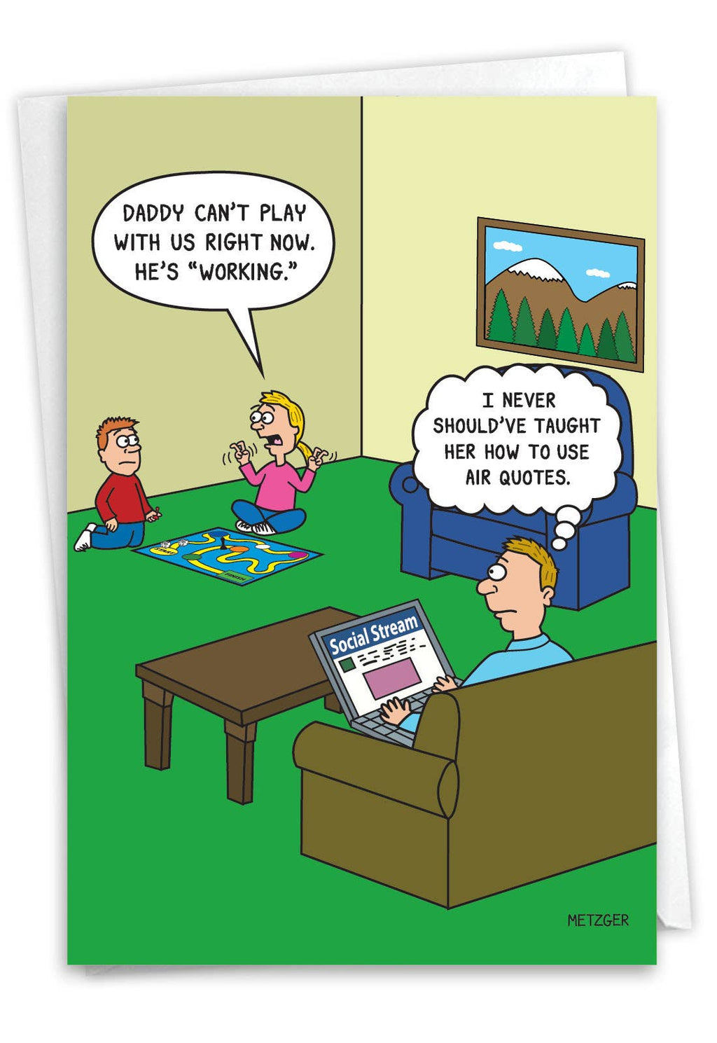 Father's Day Greeting Card - Working Daddy