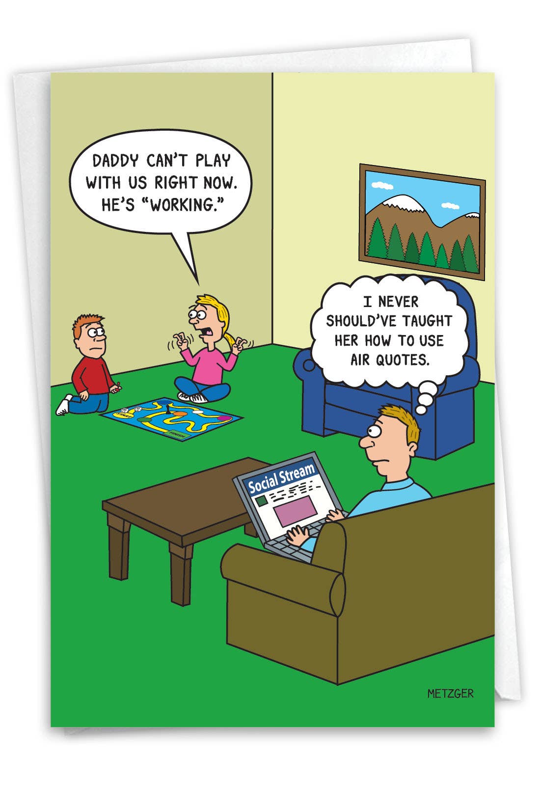Father's Day Greeting Card - Working Daddy